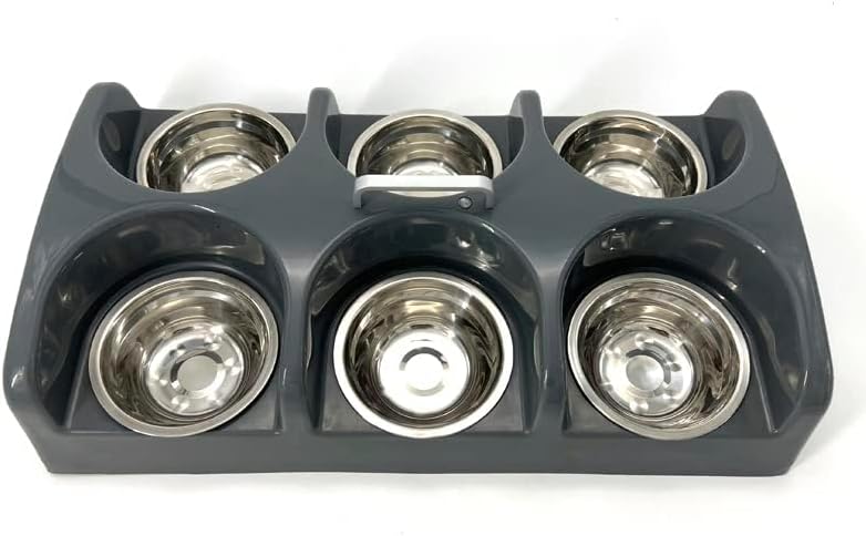 Puppy Feeding System 6 Litter Multiple Dog Bowl Feeder Puppy Feeder Station, Weaning Dish Puppy's Feeding