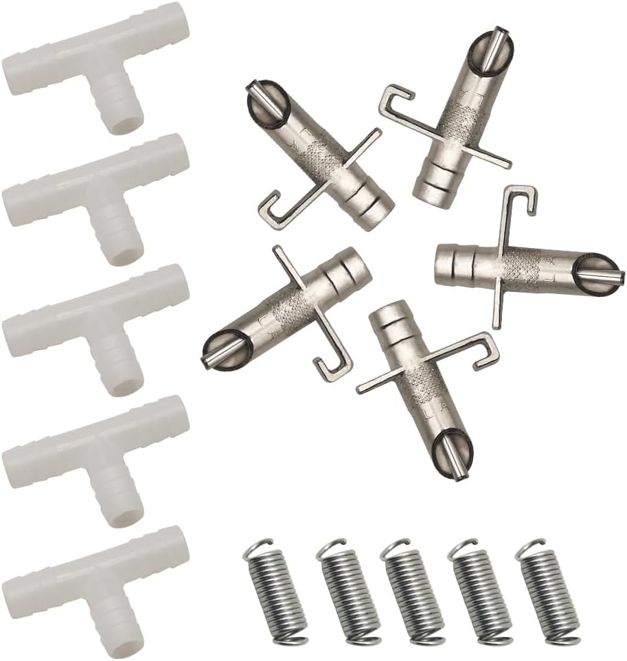 Automatic Rabbit Waterer Drinker 30Sets for Poultry Guinea Pig Ferret Rats Rodent Bunny Watering System(White)