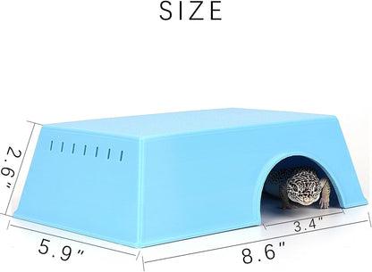 Snake Hide, Leopard Gecko Tank Accessories for Reptile Ball Python Crested Gecko Lizard Bearded Dragon - BlueHideXL