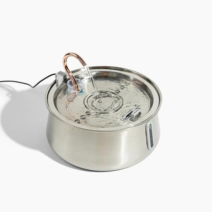 2.0 Large Capacity Stainless Steel Cat Water Fountain – 4L/135oz (Stainless Steel, 4L Corded)