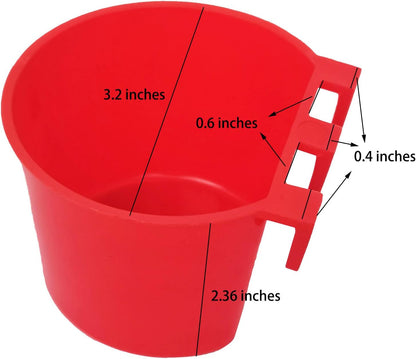 Pack of 40 Cage Cups Birds Feeders Seed Bowl Chicken Feeding Watering Dish Rabbit Water Food Hanging Wire Cages Box 8 oz Coop Cups for Pet Parrot Parakeet Game Fowl Poultry Pigeon