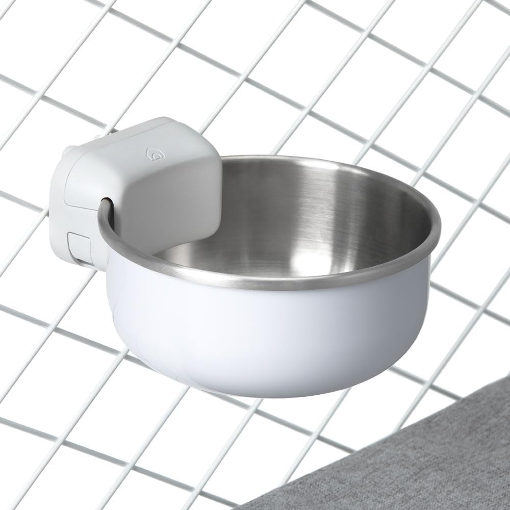 Diggs Crate Bowl for Dogs - Clip on Pet Bowl for Water & Food - Puppy Training Necessities - Spill-Resistant, Universal Dog Crate Accessories (30oz.)