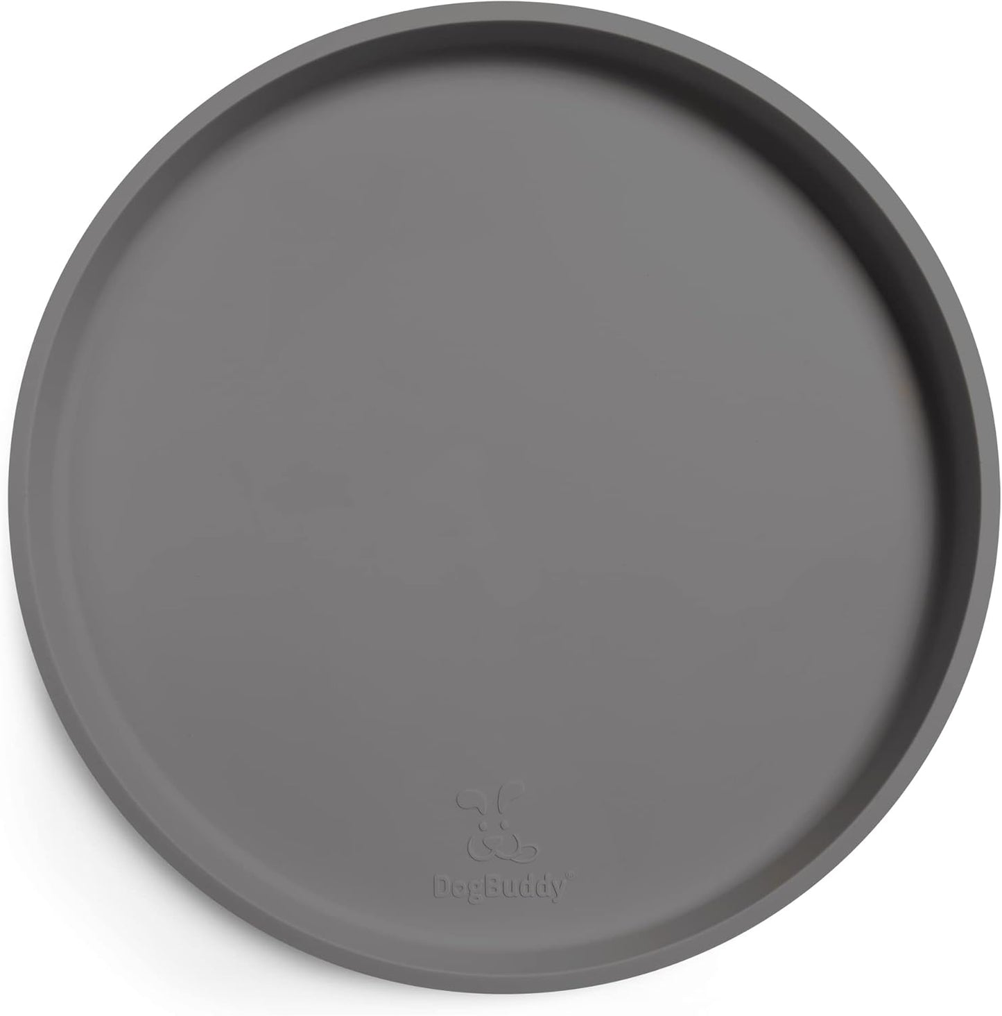 DogBuddy Dog Food Mat - Waterproof Dog Bowl Mat, Silicone Pet Mat for Food and Water Bowls, Nonslip Pet Feeding Mat with Edges, Dogs Food Mats for Floors, Puppy Supplies (XS, Gray)