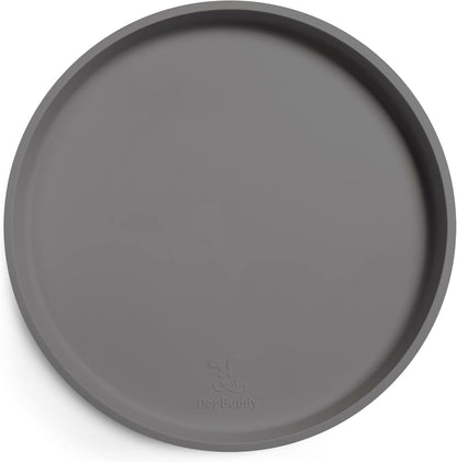 DogBuddy Dog Food Mat - Waterproof Dog Bowl Mat, Silicone Pet Mat for Food and Water Bowls, Nonslip Pet Feeding Mat with Edges, Dogs Food Mats for Floors, Puppy Supplies (XS, Gray)