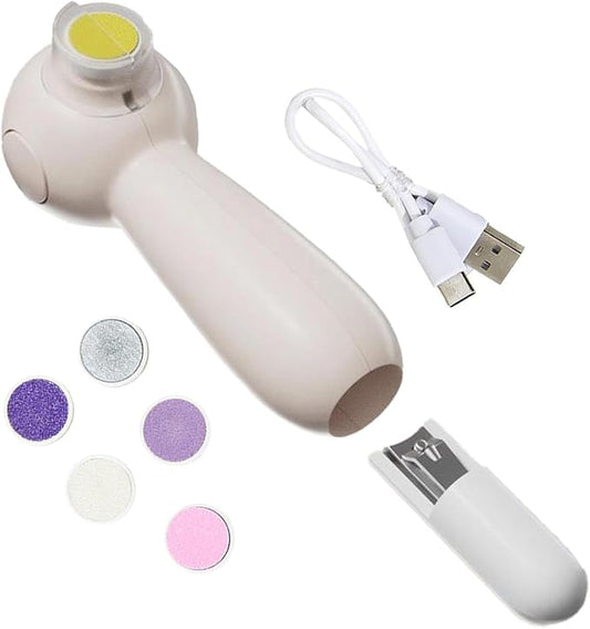 Parrot Beak Trimmer | Noiseless Rechargeable Beak Trimmer - Gentle Grooming Tool, Nail Trimming Machine with 6 Grinding Heads for Budgerigars