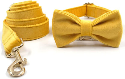 PETDURO Personalized Dog Collar Ginger Soft Velvet for Large Medium Small Boy Girl Dogs - Custom Collar with Name Phone Number Engraved on Gold Metal Buckle - Add Leash Bow Set via Customize Now