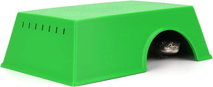 Snake Hide, Leopard Gecko Tank Accessories for Reptile Ball Python Crested Gecko Lizard Bearded Dragon - GreenHideXL