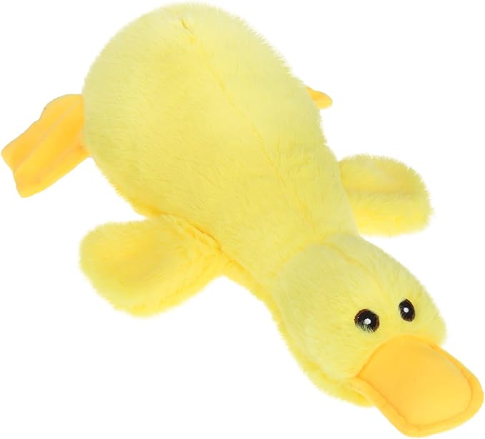 EXPAWLORER Plush Squeaky Duck Dog Toy - Soft Stuffed Cute Dog Duck Toy, Best Birthday Gift Interactive Filled Chew Toys for Puppy Small Medium Large Dogs Biting Training Teething, Yellow Large
