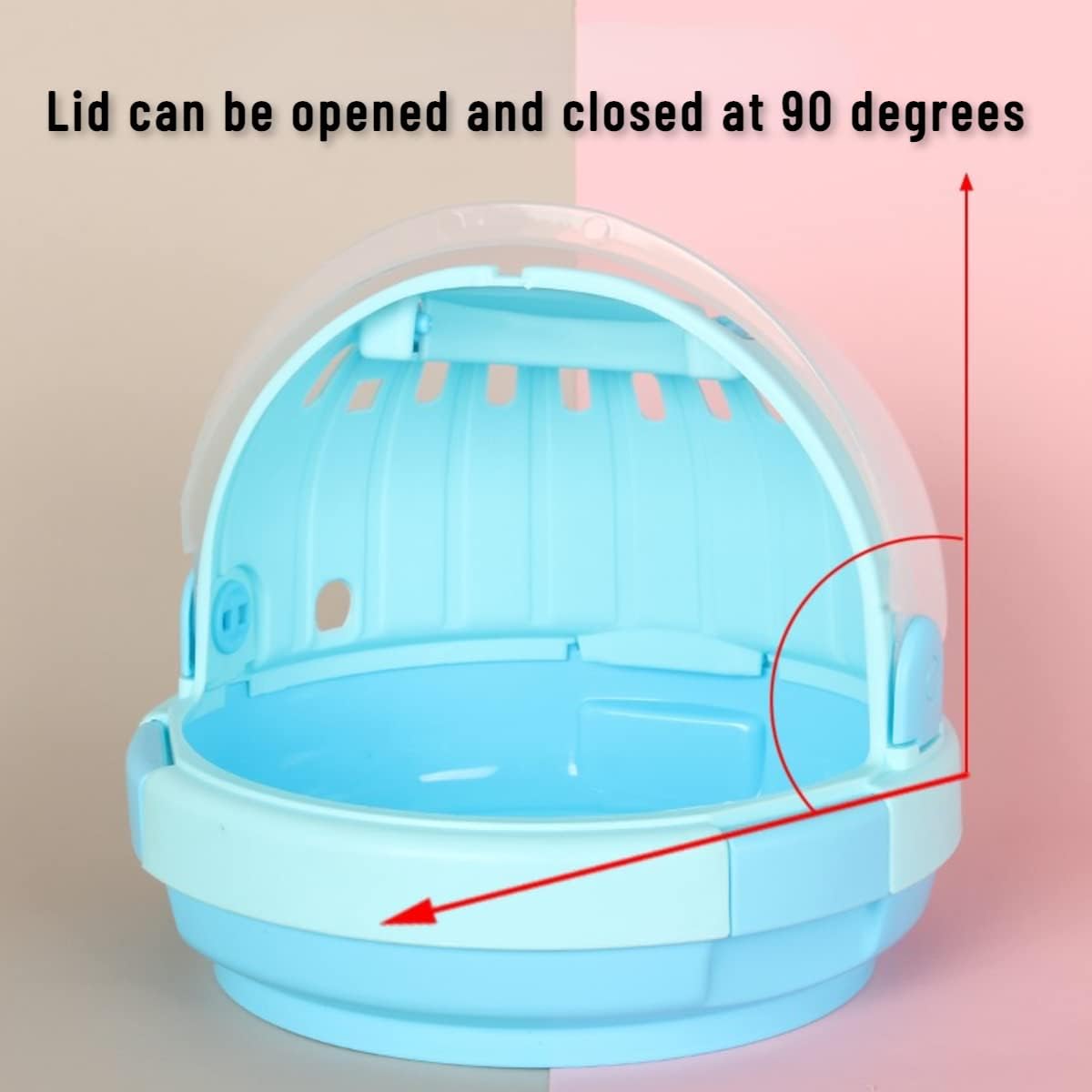 Bird Carrier with Handle - Parrot Carrier Lightweight Portable Pets Suitcase Transparent Breathable Cage for Small and Medium Birds Parrots Parakeet Cockatiels Conure Birds Accessories (Blue Haze)