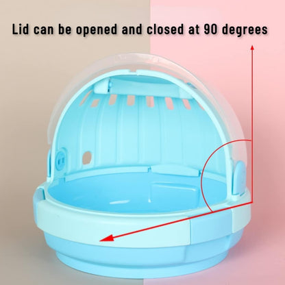 Bird Carrier with Handle - Parrot Carrier Lightweight Portable Pets Suitcase Transparent Breathable Cage for Small and Medium Birds Parrots Parakeet Cockatiels Conure Birds Accessories (Blue)