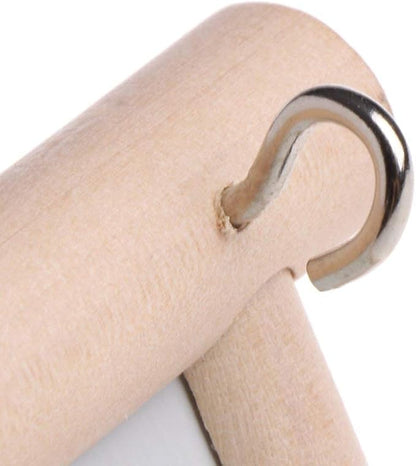 Bird Mirror Wooden Hanging Swing Interactive Play Toys for Small Parrot Budgies Macaw African Grey Parakeet Cockatiel Conure Lovebird Cage Accessories (Bird Mirror Perch Stand-ONE)