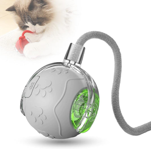 Interactive Cat Toy Balls, 2025 New Cat Toys for Bored Indoor Adult Cats Peppy Pet Ball for Cats (Grey)