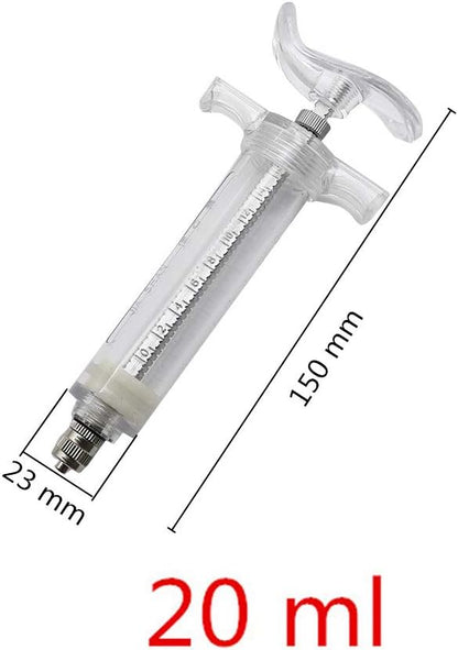 Baby Bird Feeding Syringe Feeding Tubes for Birds Parrot Hand Feeding Syringe with 6 Pcs Curved Gavage Tubes and Stainless Steel Metal Feeding Spoon (20ML)