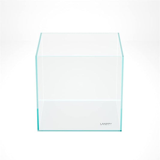 Landen 30C 6.6 Gallon Rimless Low Iron Aquarium Tank, W11.8×D11.8×H11.8 in(30x30x30cm) 5mm Thickness with Nano Foam Leveling Mat Included