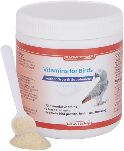 Bird Vitamins & Minerals Supplement – 5oz-Complete Nutrition for Parrots, Cockatiels & Small Birds