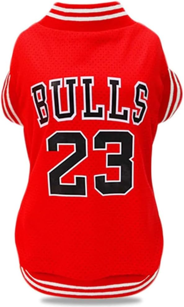 Dog Clothes Basketball Mesh Breathable T-Shirt,Pet Clothes Puppy Sportswear Spring/Summer Fashion Dog Shirt. (Red, XX-Large)