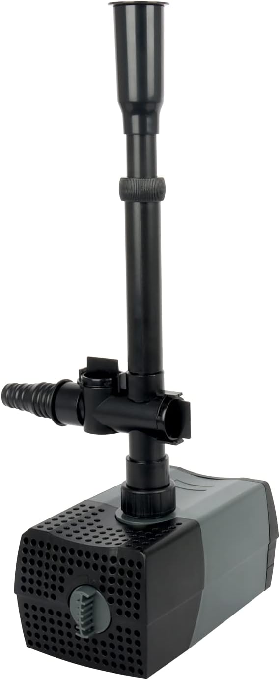 WaterRebirth HSUP5000F Versatile Submersible Pump - Fountain Jets for Ponds, Fish Tanks, Water Gardens - Aquarium & Pond Pump (5000L/H)