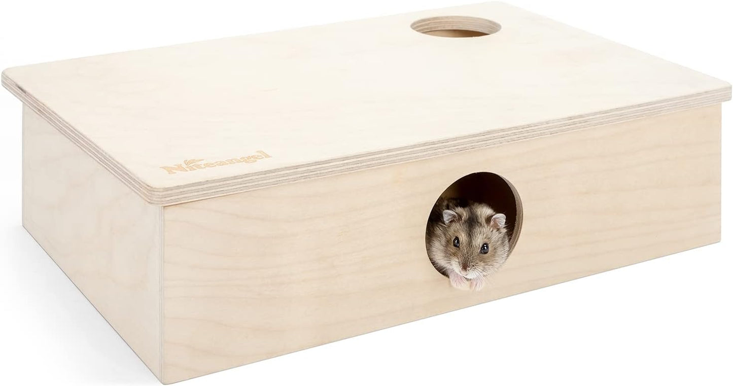 Niteangel Multi-Chamber Hamster House Maze: - Multi-Room Hideouts & Tunnel Exploring Toys for Hamster Gerbils Mice Lemmings (6-Room Small)