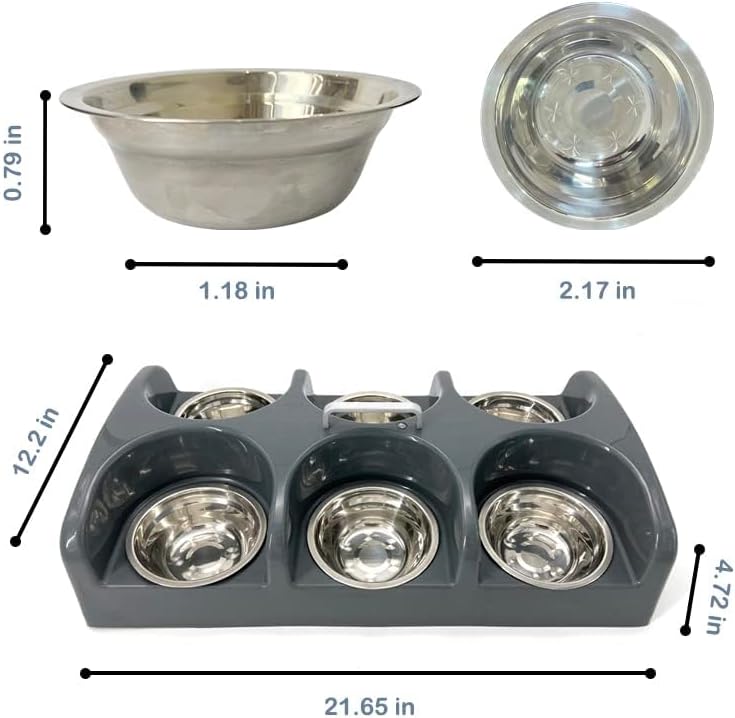 Puppy Feeding System 6 Litter Multiple Dog Bowl Feeder Puppy Feeder Station, Weaning Dish Puppy's Feeding