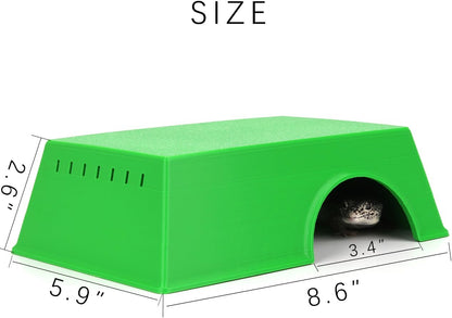 Snake Hide, Leopard Gecko Tank Accessories for Reptile Ball Python Crested Gecko Lizard Bearded Dragon - GreenHideXL