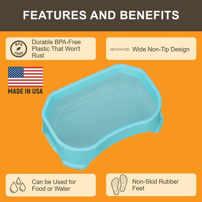 Neater Pet Brands Extra Large Water Bowl for Dogs, Outdoor Dog Water Bowl (2.25 Gallon Extra-Large Capacity), Big Trough Style Food Dish for Indoors or Outside, No Spill Large Dog Bowls, Aquamarine