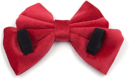 PETDURO Custom Dog Collar Personalized with Name Engraved Rose Gold Metal Buckle for Large Medium Small Girl Dogs - Dog Leash and Bow Tie Available - Soft Comfy Velvet (Christmas Red RG, XS)