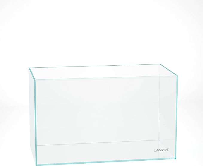LANDEN 60P 16 Gallon Rimless Low Iron Aquarium Tank, 23.6" W × 11.8" D × 14.2" H (60cm x 30cm x 36cm) 6mm Thickness with Nano Foam Leveling Mat