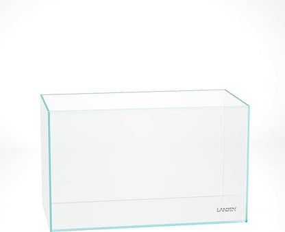 LANDEN 60P 16 Gallon Rimless Low Iron Aquarium Tank, 23.6" W × 11.8" D × 14.2" H (60cm x 30cm x 36cm) 6mm Thickness with Nano Foam Leveling Mat