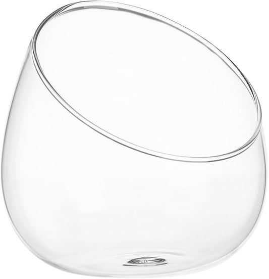 Angoily Cut Bowl Glass Vase Candle Holder Globe Bowl Terrarium Container Glass Planter Fruit Jar Floral Holder