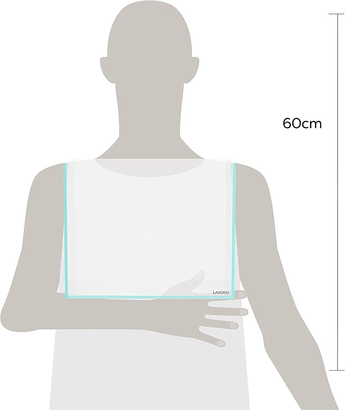 LANDEN 30N 3.2 Gallon Nano Rimless Low Iron Aquarium Tank, W11.8×D7.5×H9.4 in(30x19x24cm) 5mm Thickness with Nano Foam Leveling Mat Included