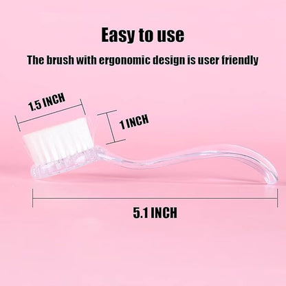 2 Pack Hamster Brush, Hedgehog Cleaning Supplies, Guinea Pig Massage Combs - Transparent