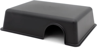 Reptile Hide Box Snake Hide Feel Secure and Safe, Gecko Hide (Black, Large 4 pcs)