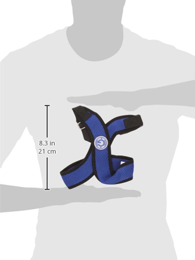 Gooby Comfort X Head in Harness - Blue, Large - No Pull Small Dog Harness, Patented Choke-Free X Frame - Perfect on The Go Dog Harness for Medium Dogs No Pull or Small Dogs for Indoor and Outdoor Use