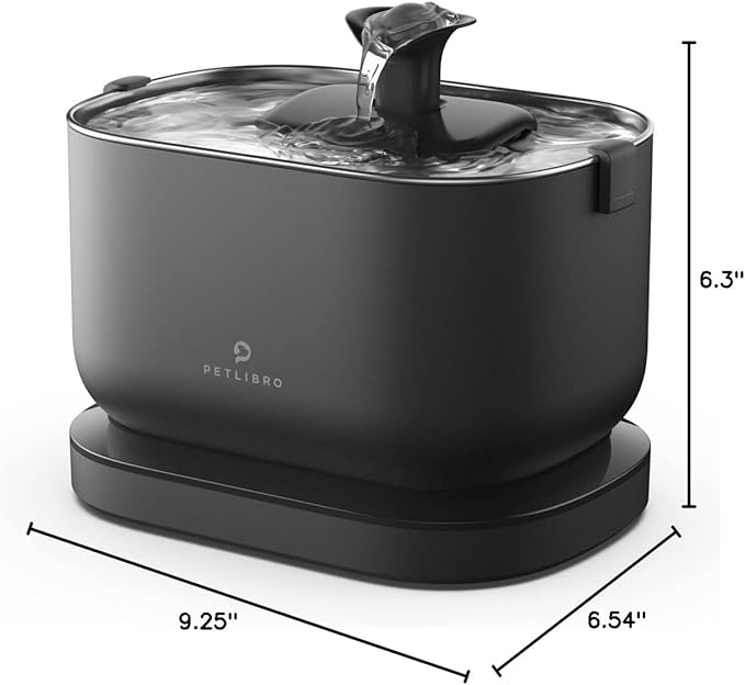 PETLIBRO Cat Water Fountain, Cordless Pet Water Fountain Battery Operated, 2.5L/84oz Dockstream Water Fountains for Cats Indoor, Cat Fountain with Stainless Steel Tray, Easy to Clean BPA-Free