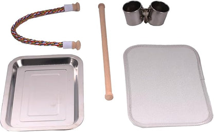 Bird Traval Carrier Cage, Multi Vent Holes Clear Space Capsule Astronaut Backpack to Carry Parakeet Cockatiel Parrot with Metal Tray Wood Perch, Vet Transport Book Bag