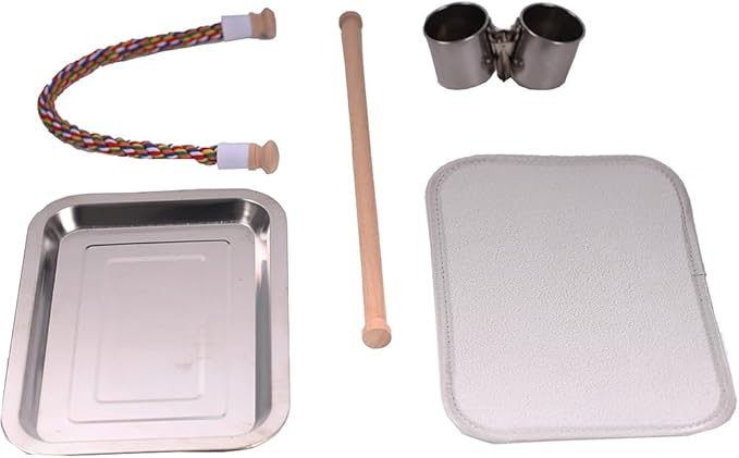 Bird Traval Carrier Cage, Multi Vent Holes Clear Space Capsule Astronaut Backpack to Carry Parakeet Cockatiel Parrot with Metal Tray Wood Perch, Vet Transport Book Bag