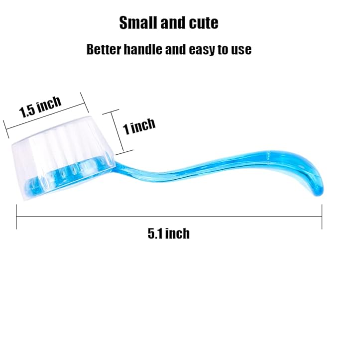 2 Pack Hedgehog Bath Brush, Guinea Pig Massage Combs, Cleaning Supplies, fit Hamster, Ferrets, Rats, Chinchilla - Blue