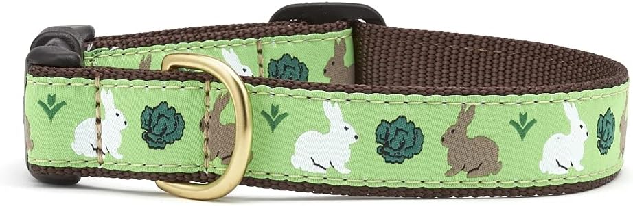 Up Country Garden Rabbit Pattern Dog Collar, Small (9 to 15 Inches) 1 Inch Wide Width