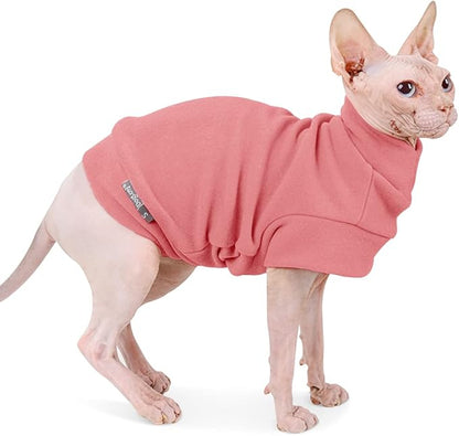 Small Dogs Fleece Dog Sweatshirt - Cold Weather Hoodies Spring Soft Vest Thickening Warm Cat Sweater Puppy Clothes Sweater Winter Sweatshirt Pet Pajamas for Small Dog Cat Puppy (Small, Red)