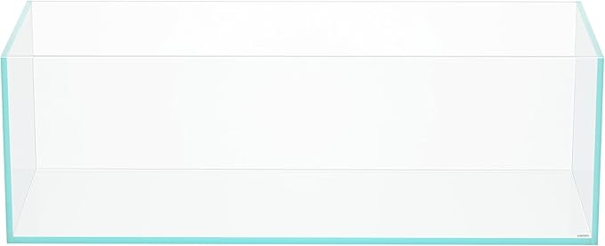 LANDEN 90L Series 19.37 Gallon Rimless Low Iron Aquarium Long Fish Tan Aquarium Tank, W35.43×D11.81×H11.42 in (90×30×30cm) 8mm Thickness with Black Nano Foam Leveling mat Included