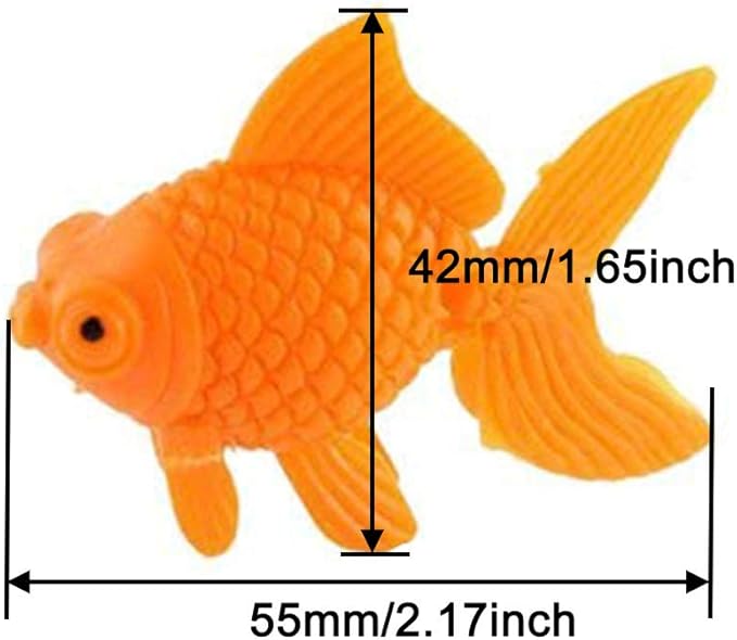 XMHF Aquarium Fish Bowl Tank Artificial Floating Plastic Orange Decor Goldfish Ornament Fish Tank Decoration 10PCS