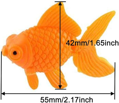 XMHF Aquarium Fish Bowl Tank Artificial Floating Plastic Orange Decor Goldfish Ornament Fish Tank Decoration 10PCS