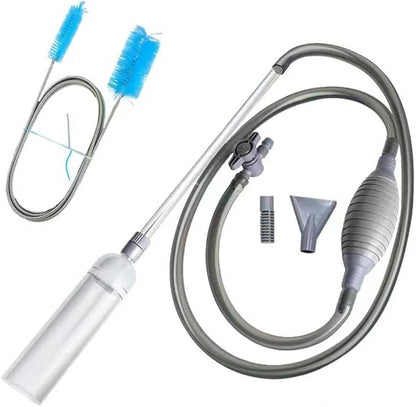 Aquarium Siphon Pump Gravel Cleaner Adjustable Powerful Fish Tank Vacuum Gravel Cleaning Kit for Aquarium Water Changer, Sand Cleaner, Dirt Removal (66.9in)