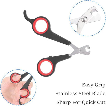 Cat Nail Clipper, Pet Nail Trimmers Bird Claw Scissors Stainless Steel Parrot Cage Essential Grooming Tool for Small Animals Ferrets Bunny Kitten Hamsters Rabbit Puppy Precision Sharp Cut