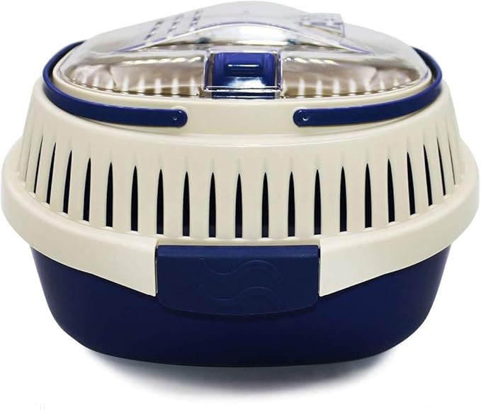 KAMEIOU Blue Small Animal Carrier for Guinea Pig, Sugar Glider, Hamster, Hedgehog, Chinchillas, Rat, Snakes - Portable, Lightweight, Breathable - Travel, Outdoor, Home Use