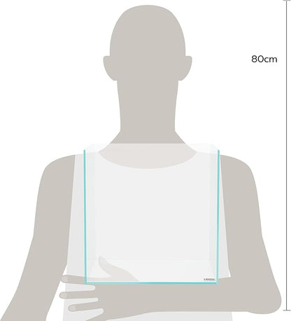 LANDEN 36C 11.5 Gallon Cube Rimless Low Iron Aquarium Tank,W14.2×D14.2×H14.2 in(36x36x36cm) 5mm Thickness with Nano Foam Leveling Mat Included