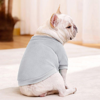 Idepet Dog Fleece Sweater, Small Dogs & Cats Shirt Pullover Sweatshirt, Soft, Warm Winter Shirt, Classic Cat Apparel, Large, Grey