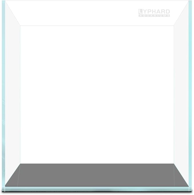 LYPHARD AQUARIUMS Tall Rimless Aquarium 9.5 Gallon, Ultra Clear Low Iron Small Fish Tank for Betta, L11.8×W11.8×H15.8 Glass Thickness 5mm with EVA Foam Leveling Mat