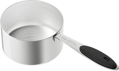 1 Cup Dog Food Scoop, Stainless Steel Scooper for Feeding Pet, Cat, Dog, Rabbit, Bird, Long Handle, Dishwasher Safe