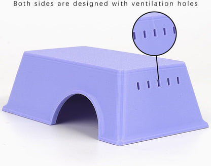 Snake Hide, Leopard Gecko Tank Accessories for Reptile Ball Python Crested Gecko Lizard Bearded Dragon - PurpleHideM